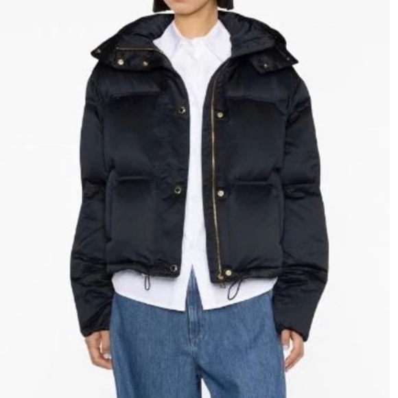 Ralph Lauren Satin Down Oversized Coat Jacket Black Size 1X - Picture 1 of 5